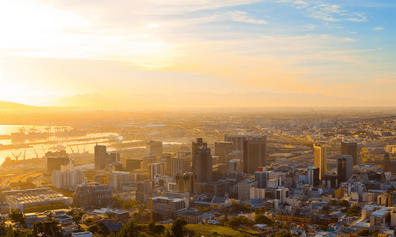 Cape Town African Sunrise City Landscape