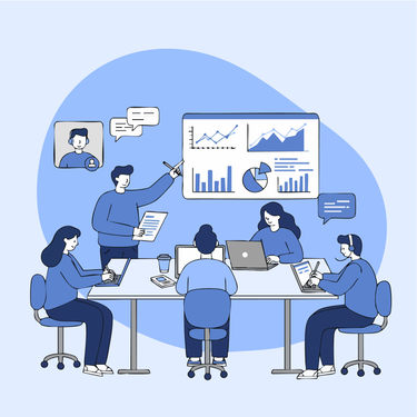 Marketing-Team Meeting Büro