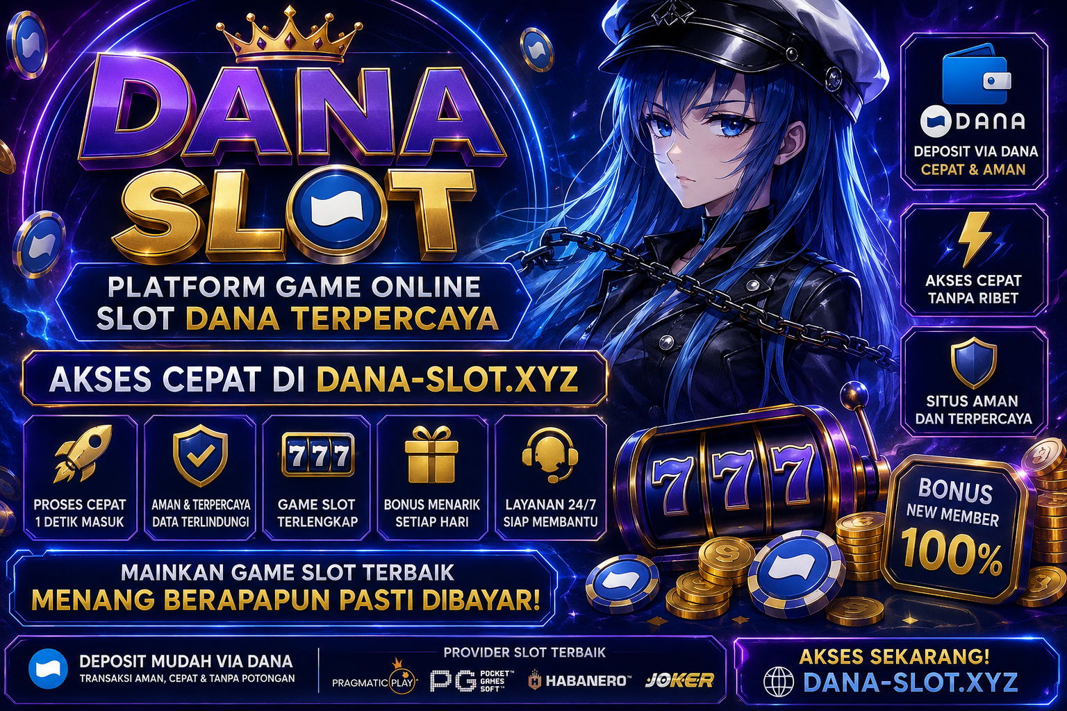 Slot Dana Front Black 