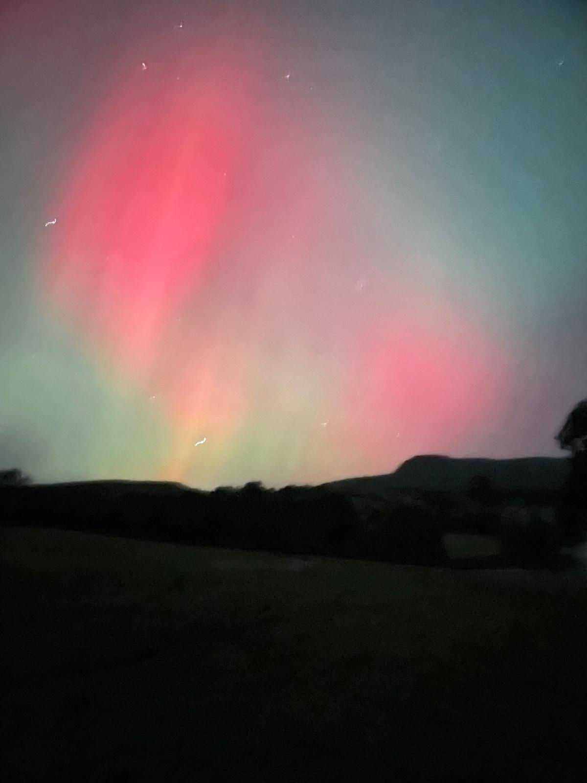 The Northern Lights over Lundholme Farm Cottages