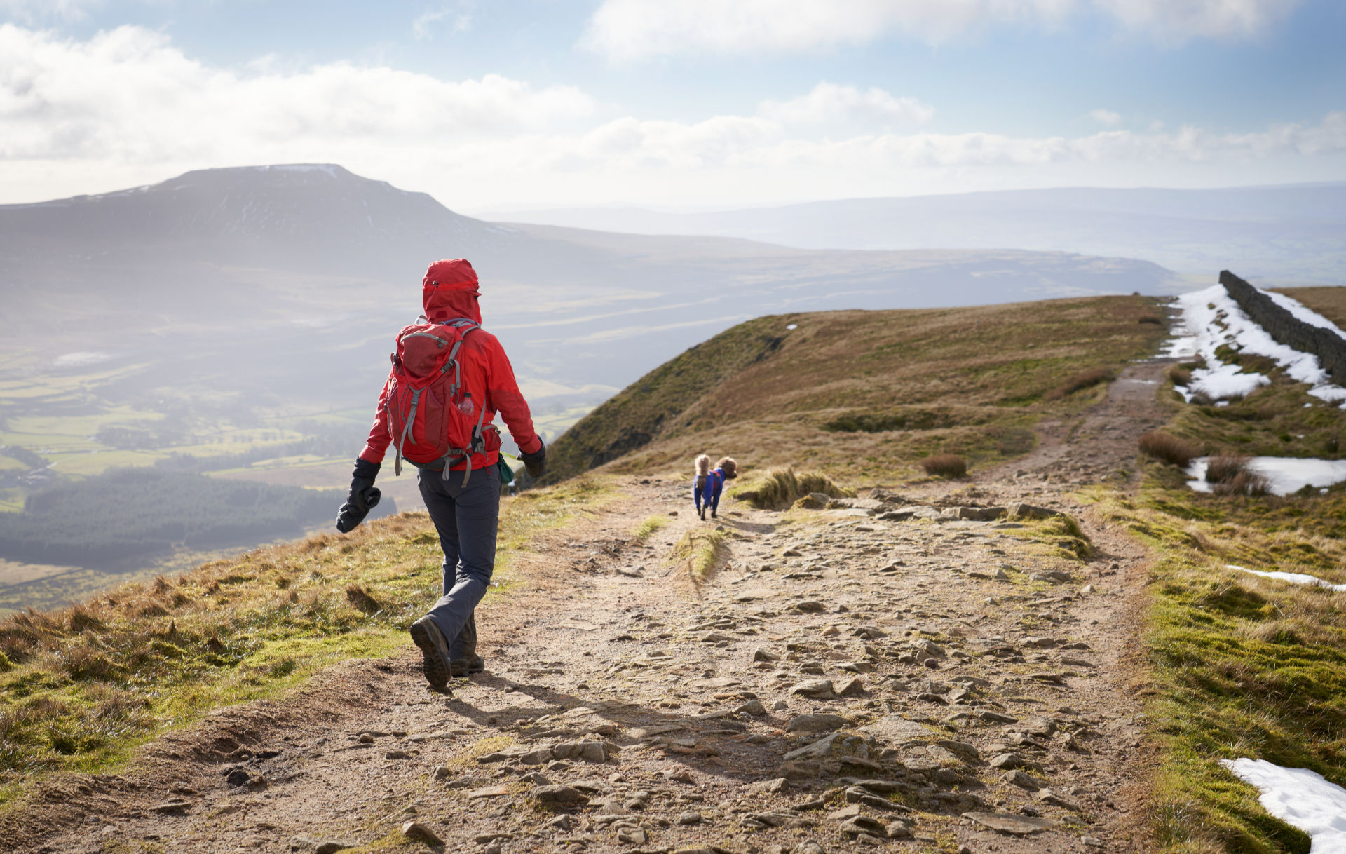 Walking on Whernside in the Yorkshire Dales