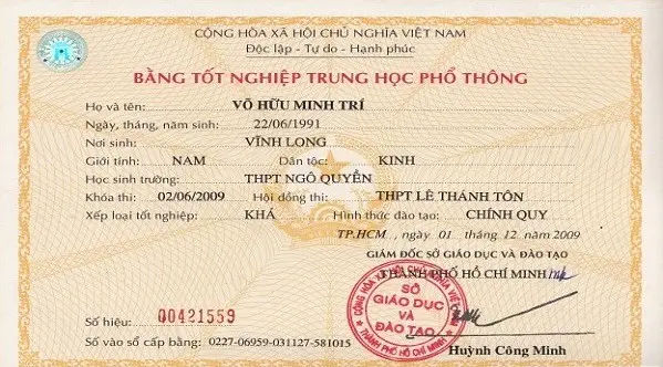 Làm bằng cấp 3 có hồ sơ gốc tại trường - Mua bằng cấp 3 thật 100% có hồ sơ gốc
