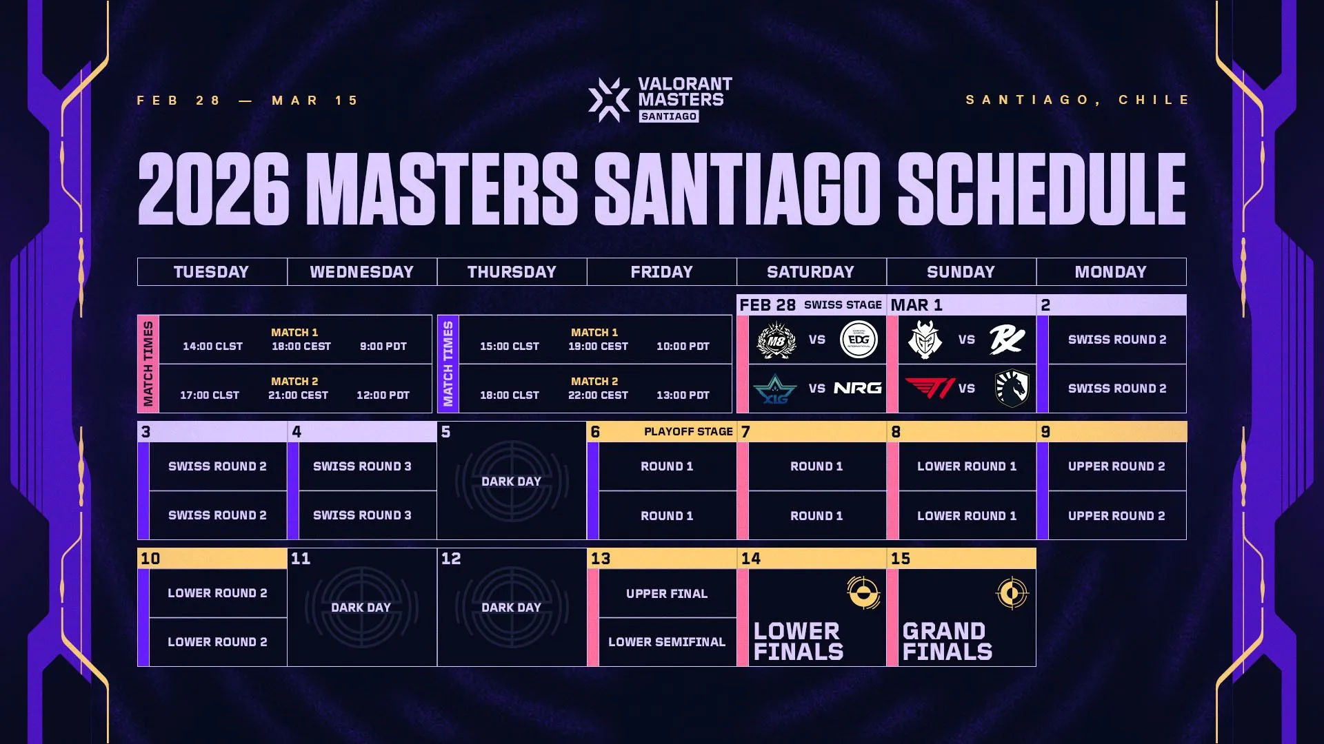 Valorant Masters Santiago 2026: equipos, fechas y formato oficial