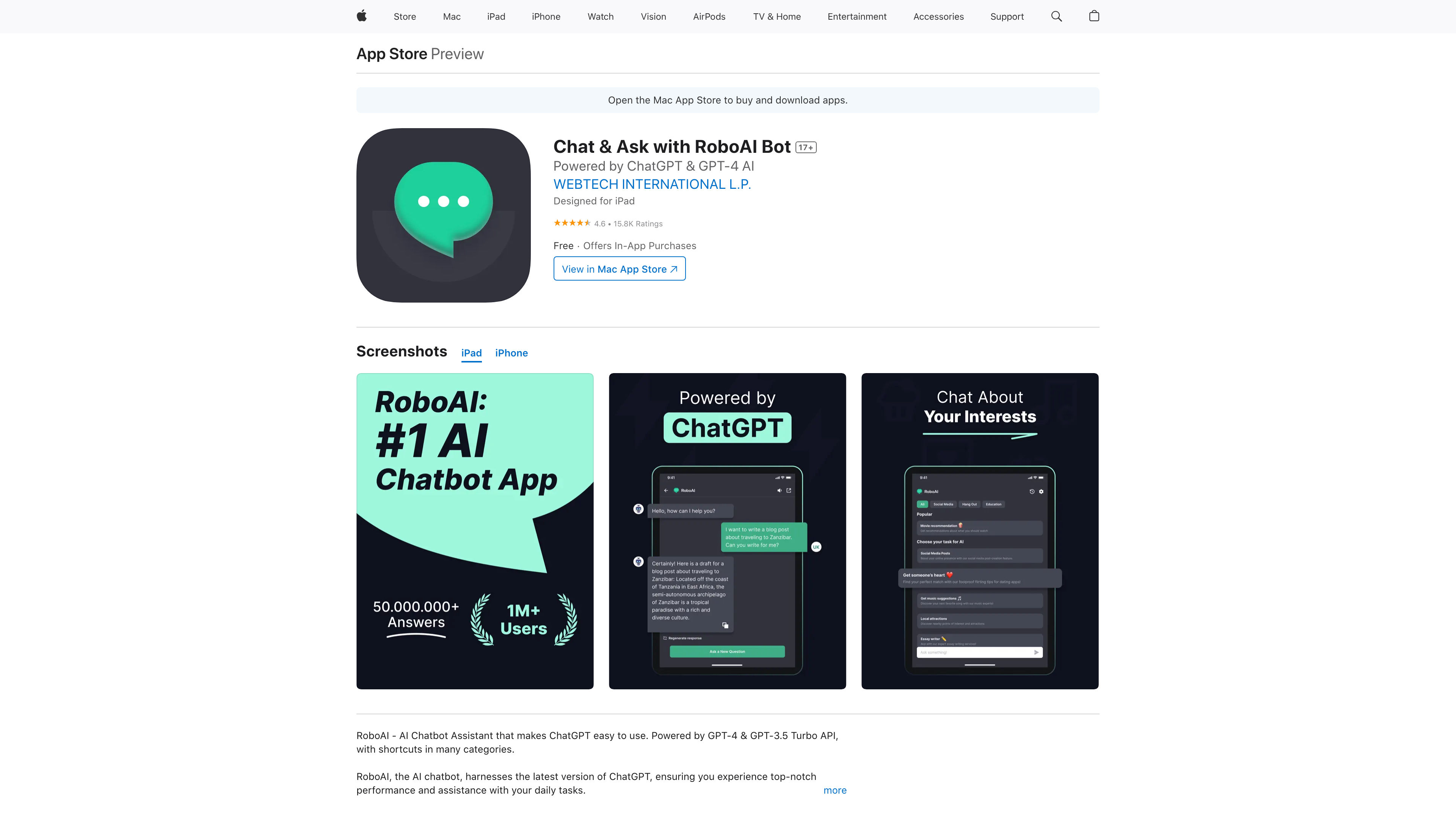 ‎Chat & Ask with RoboAI Bot on the App Store