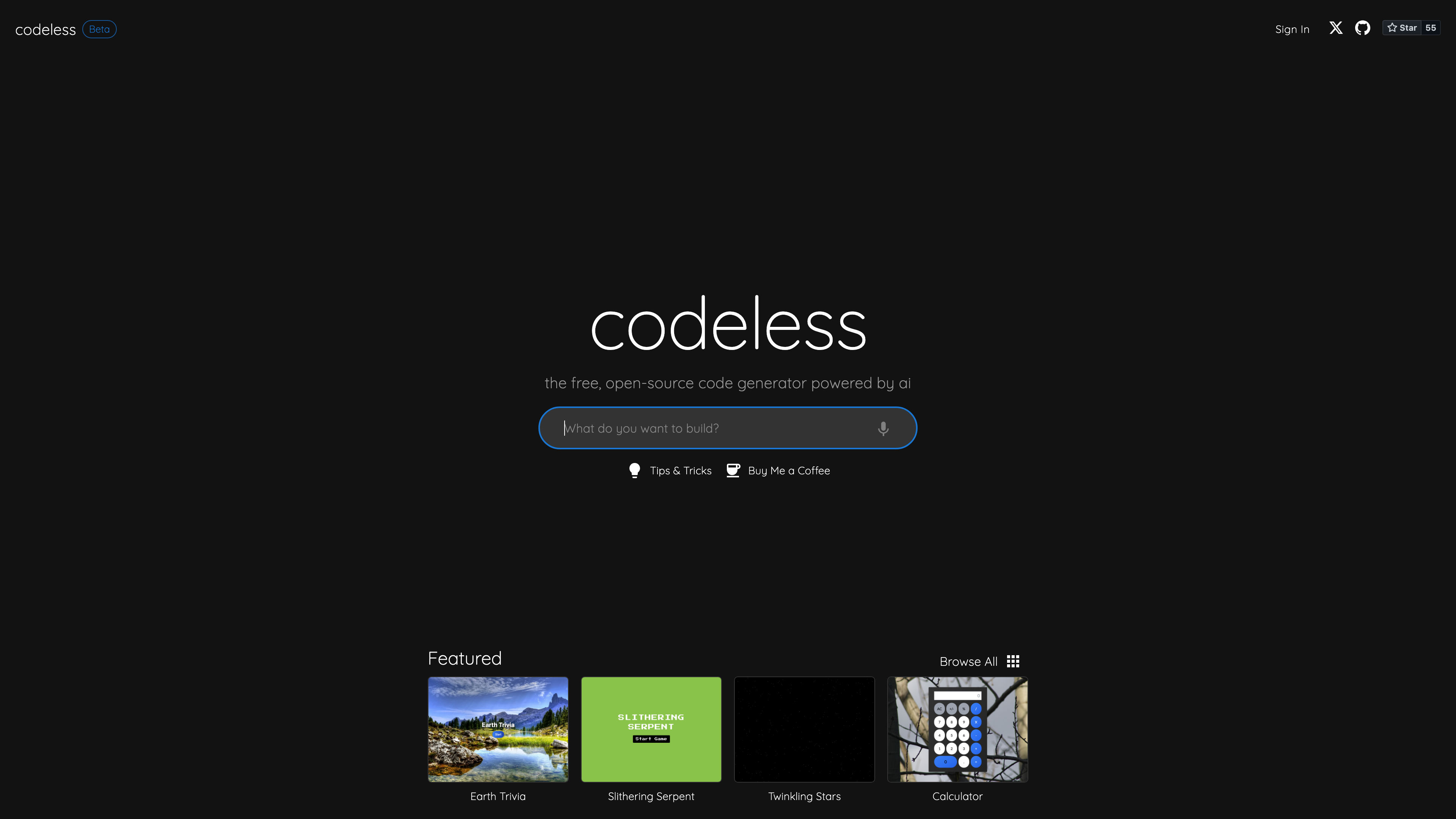 codeless