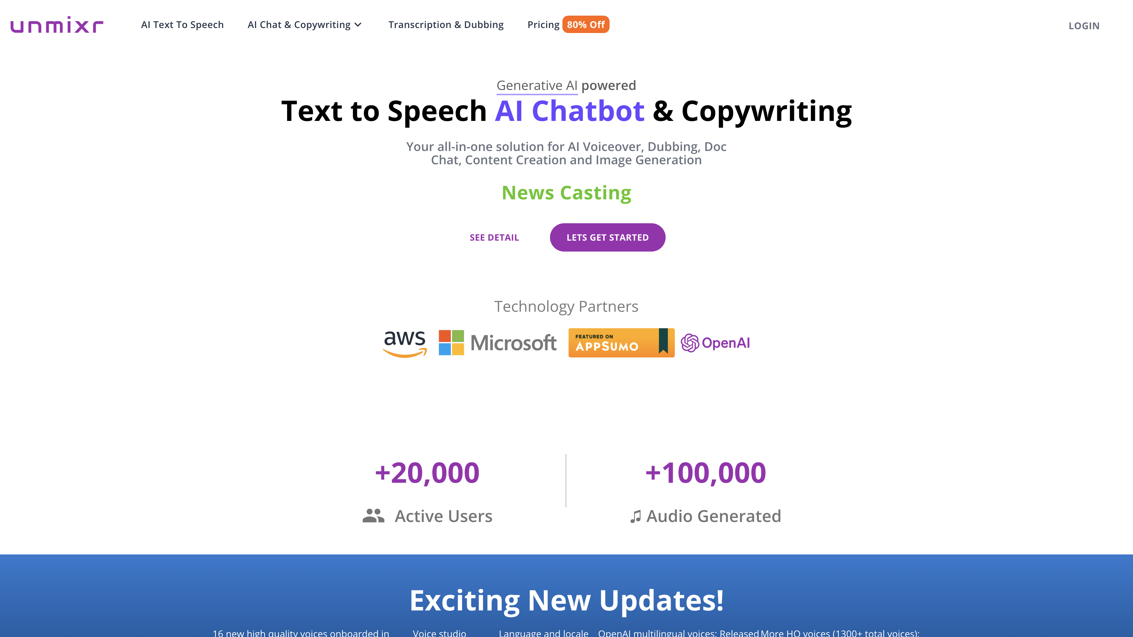 AI-Powered Text-to-Speech, Dubbing, Chat & Copywriting | Unmixr