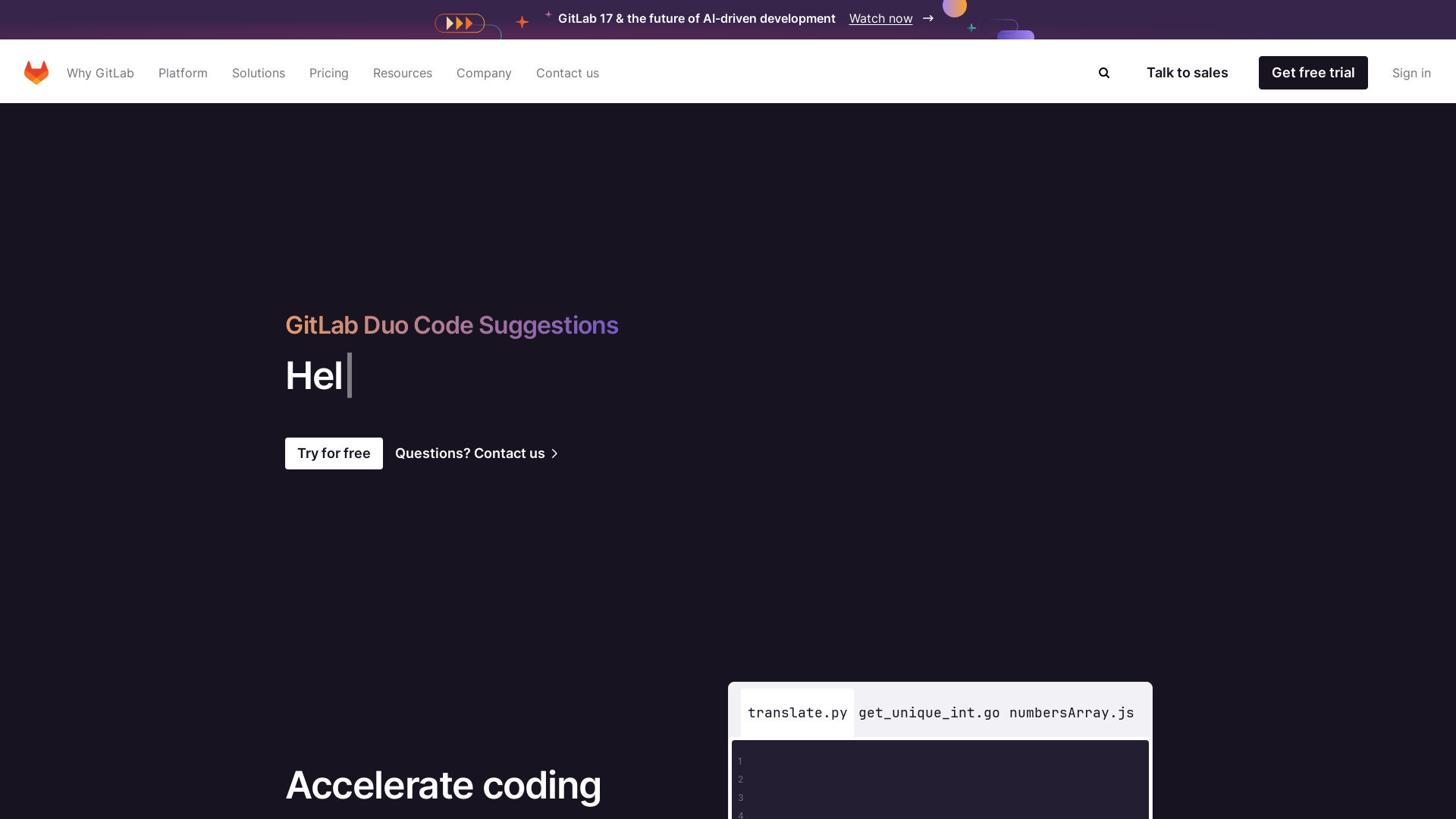 GitLab Code Suggestions