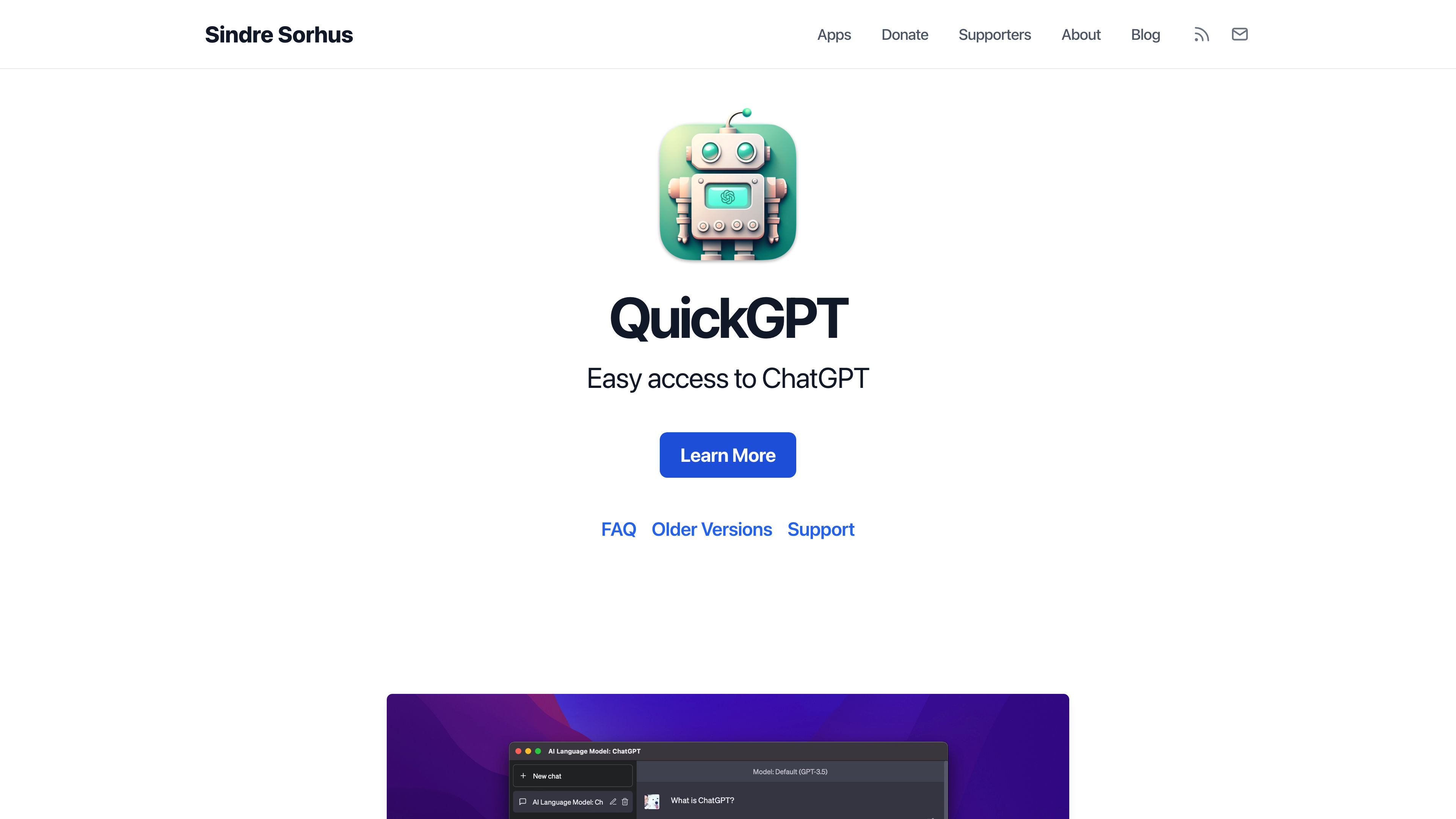 QuickGPT — Sindre Sorhus