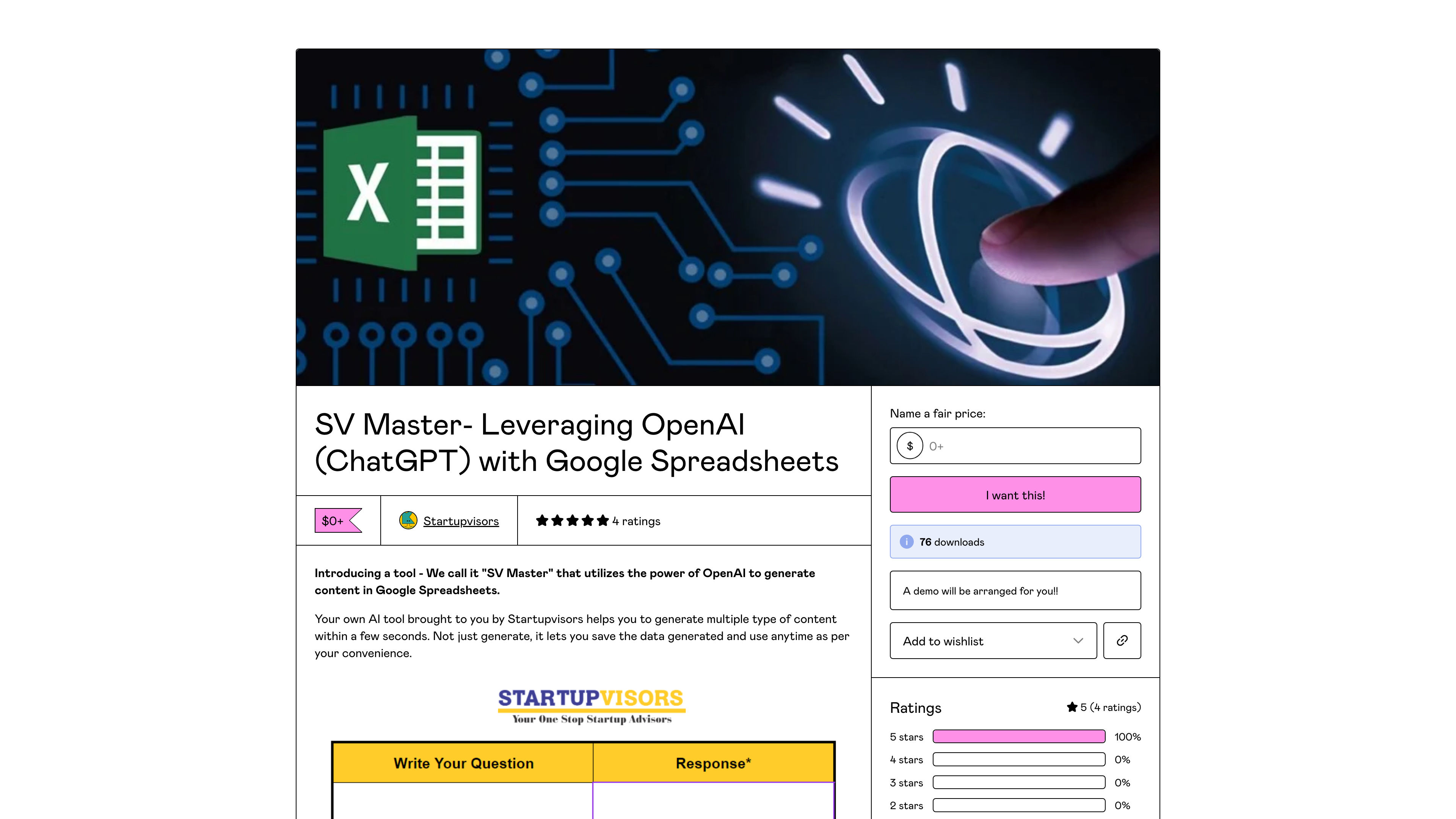 SV Master- Leveraging OpenAI (ChatGPT) with Google Spreadsheets