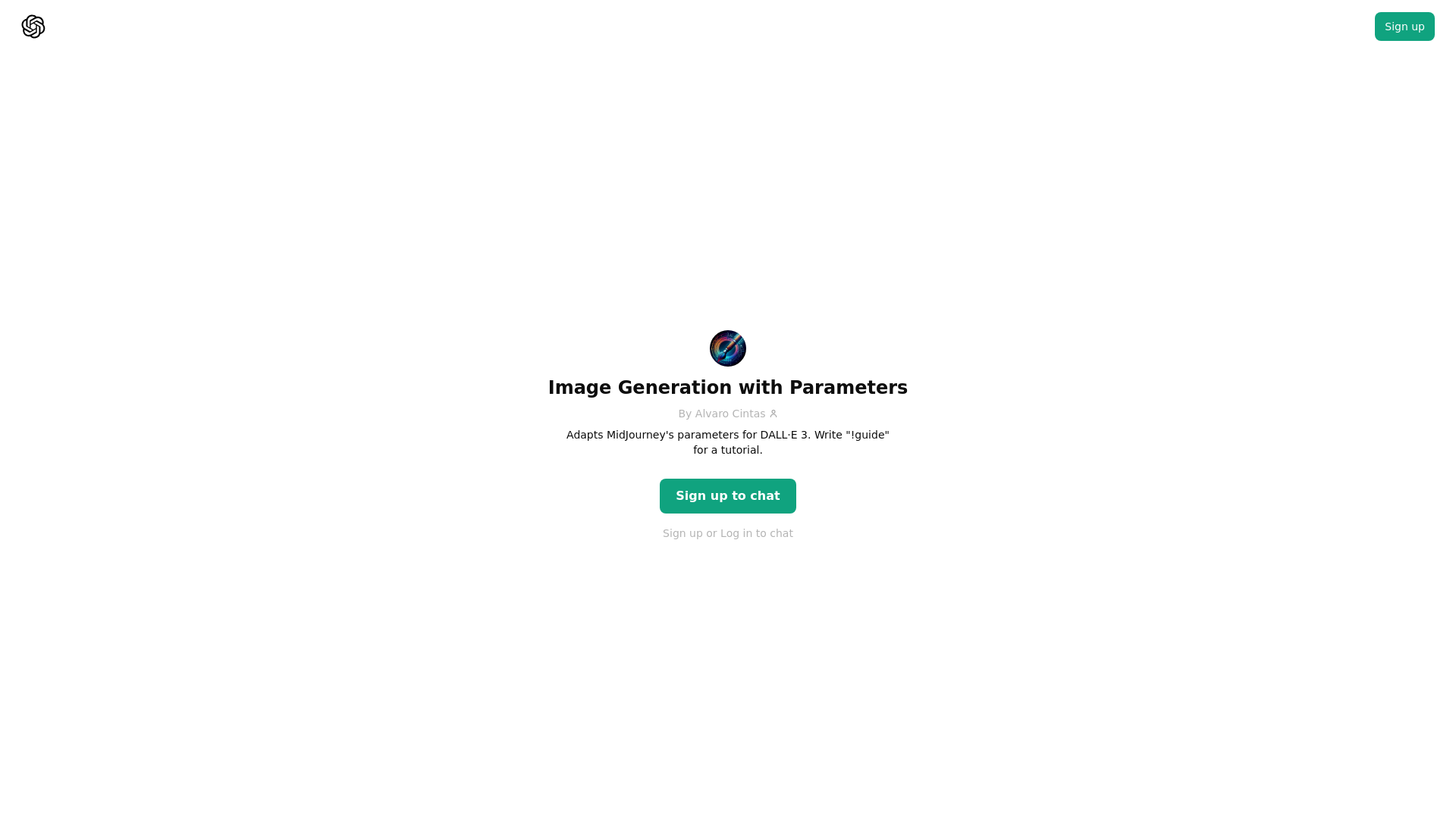 ChatGPT - Image Generation with Parameters