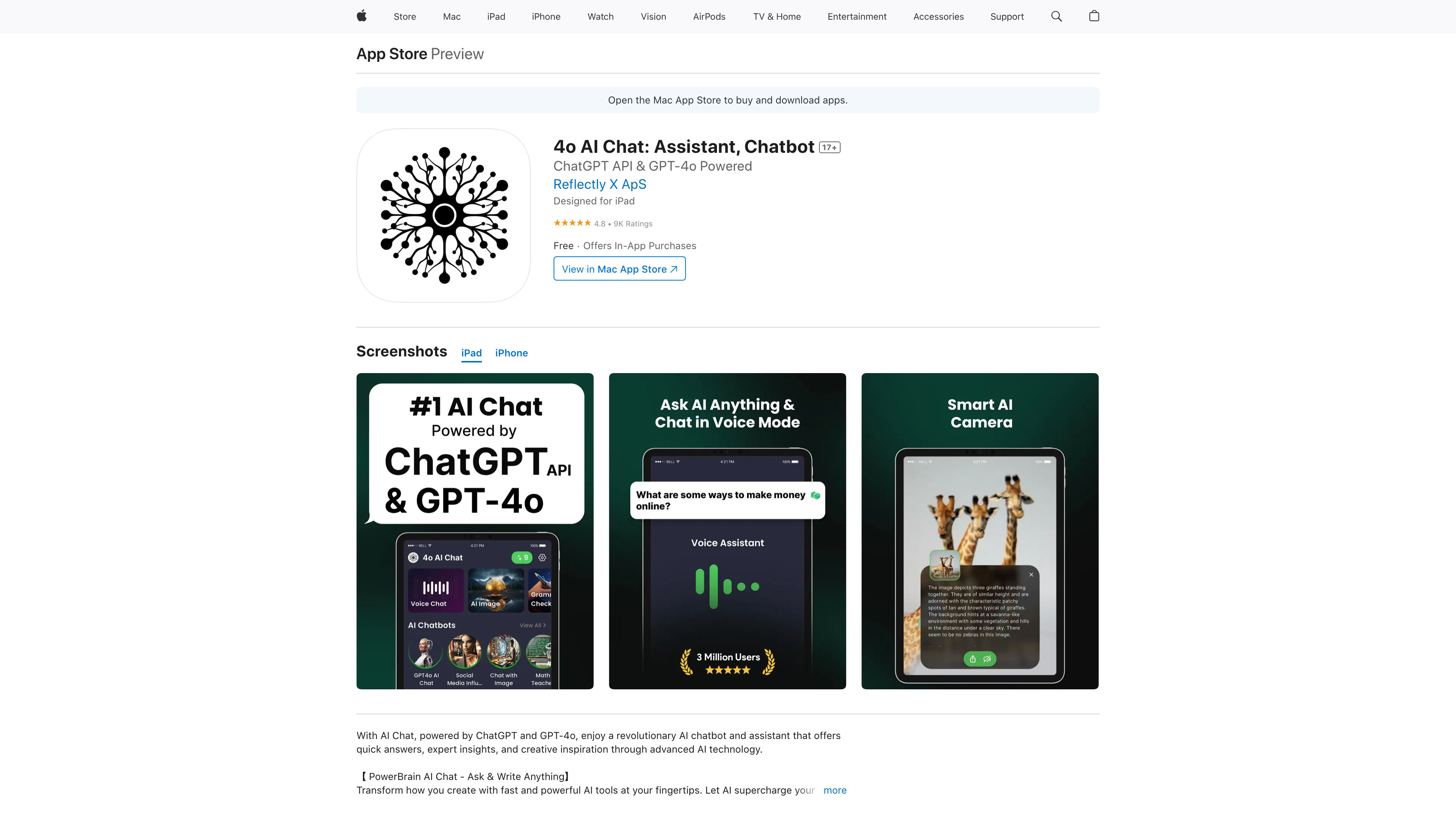 ‎AI Chat PowerBrain Chatbot App on the App Store