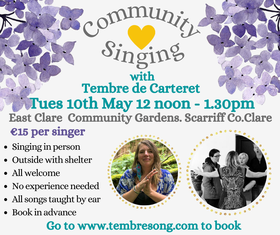 Community Singing in the Garden with Tembre May – Tembre de Carteret.