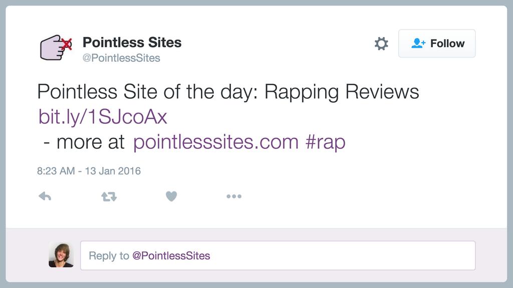 Rapping.Reviews: Pointless Site of the day!