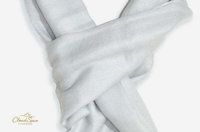 Silver Cirrus — Cloud Grey Pure Cashmere Scarf
