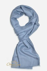 Smoke & Steel — Graphite Grey Pure Cashmere Scarf