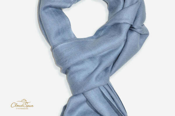 Smoke & Steel — Graphite Grey Pure Cashmere Scarf