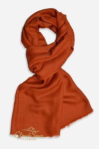 Kilim Flame — Rust Pure Cashmere Scarf