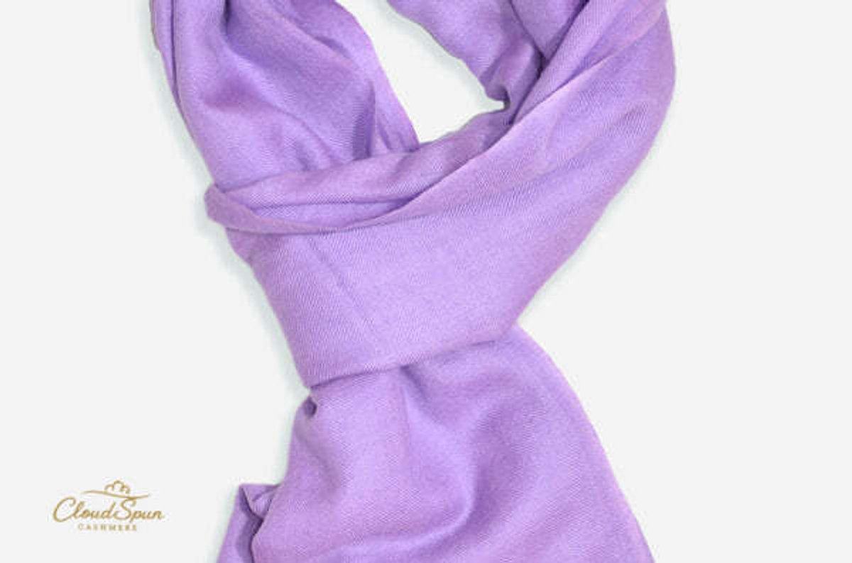 Gemstone Violet — Amethyst Pure Cashmere Scarf