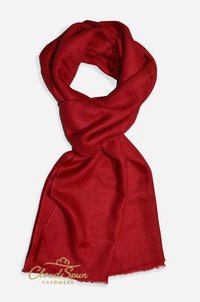 Crimson Vault — Ruby Pure Cashmere Scarf