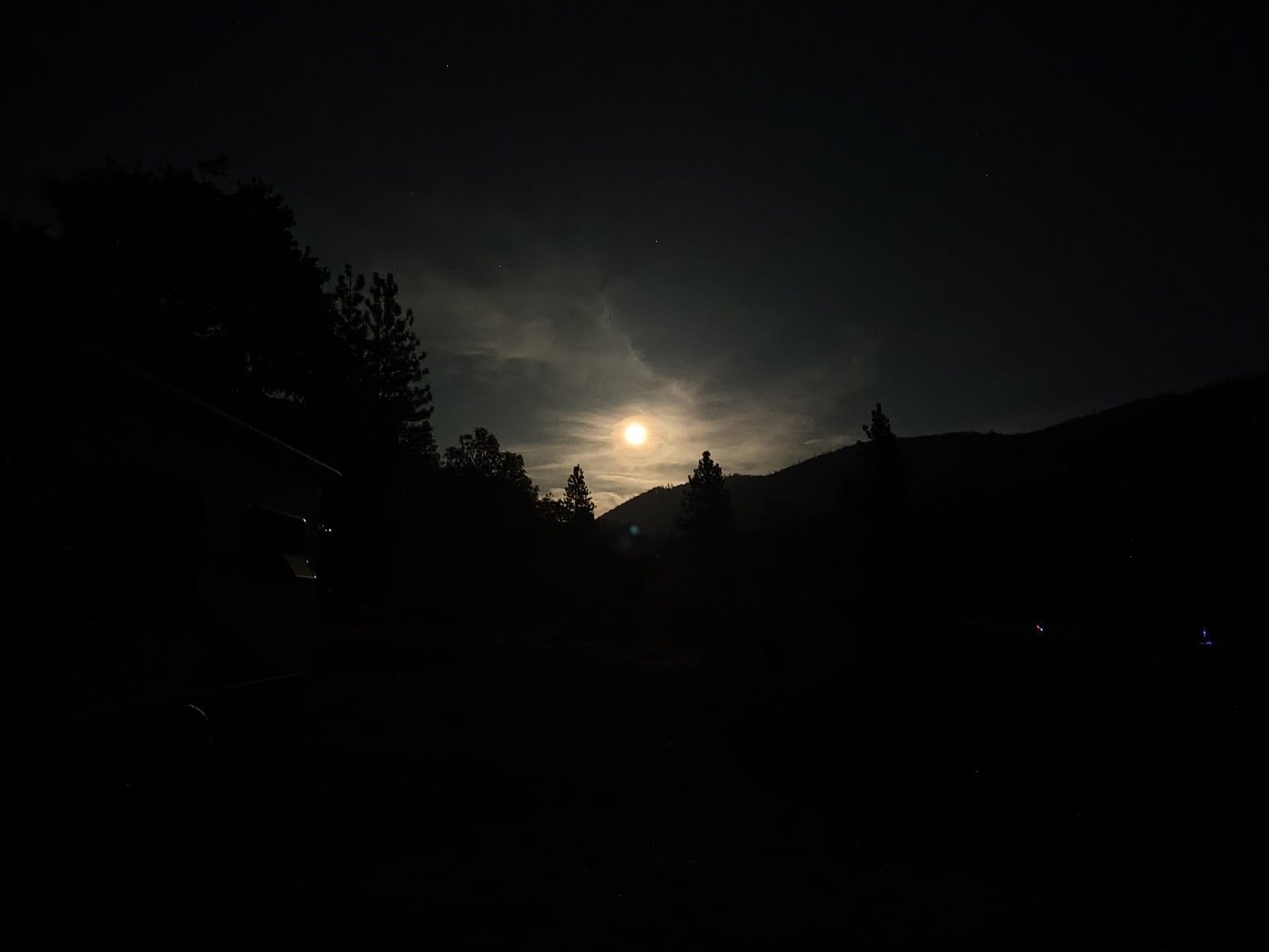 Moonlit Southern Oregon night