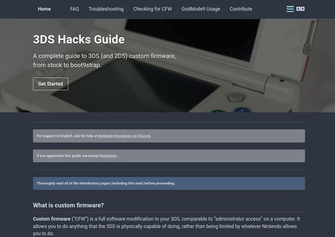 a screenshot of the 3ds.hacks.guide website