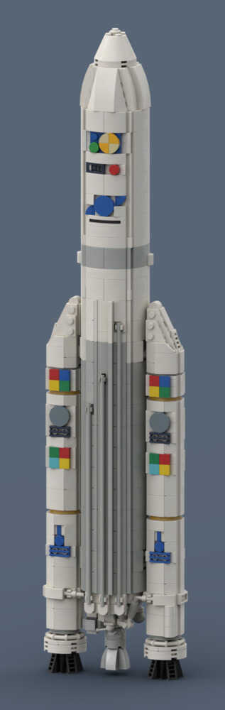 A Minecraft map featuring the Ariane 5 launcher