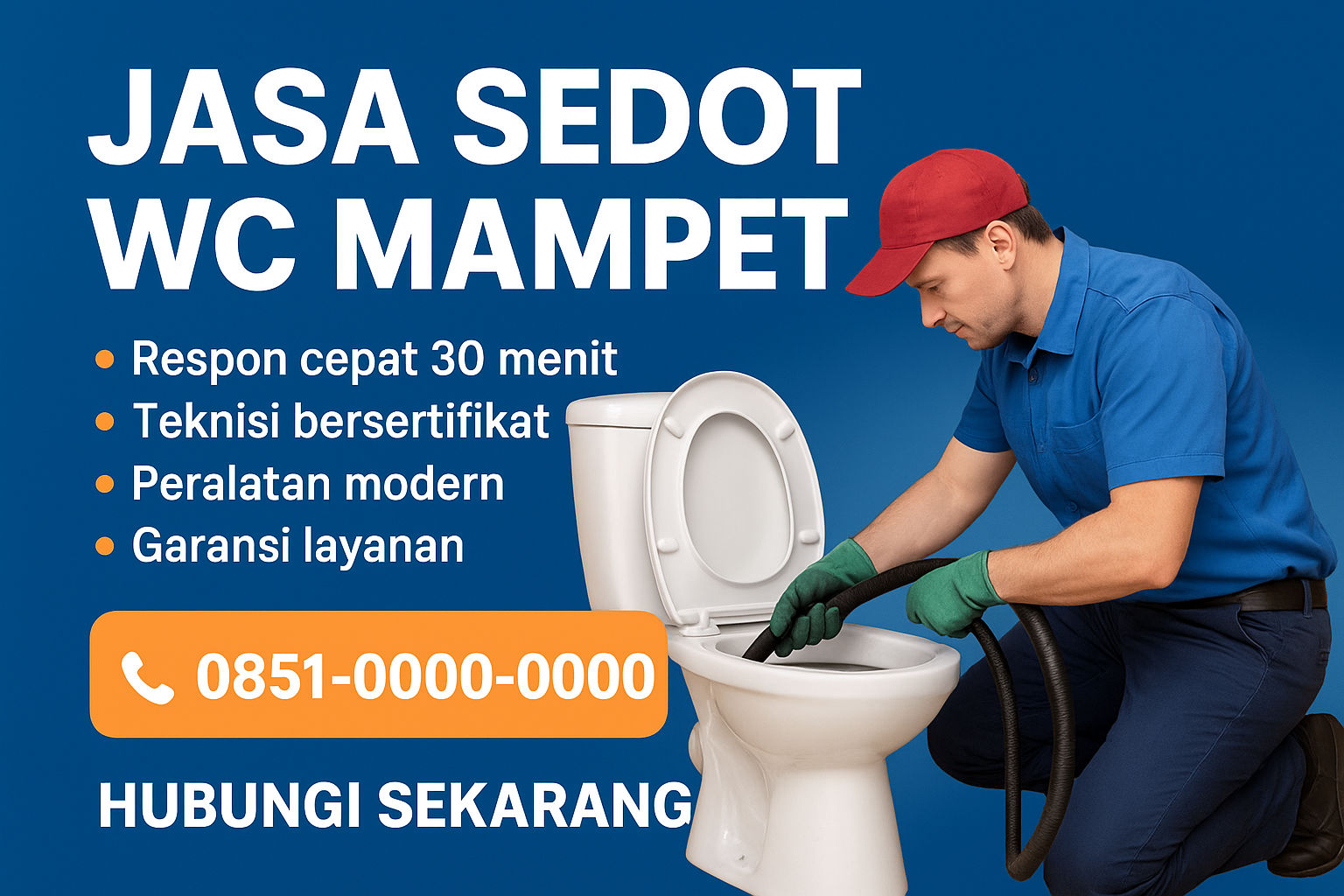 Jasa Sedot WC Mampet - Respon cepat 30 menit, teknisi bersertifikat, peralatan modern, garansi layanan. Hubungi 085295240026.