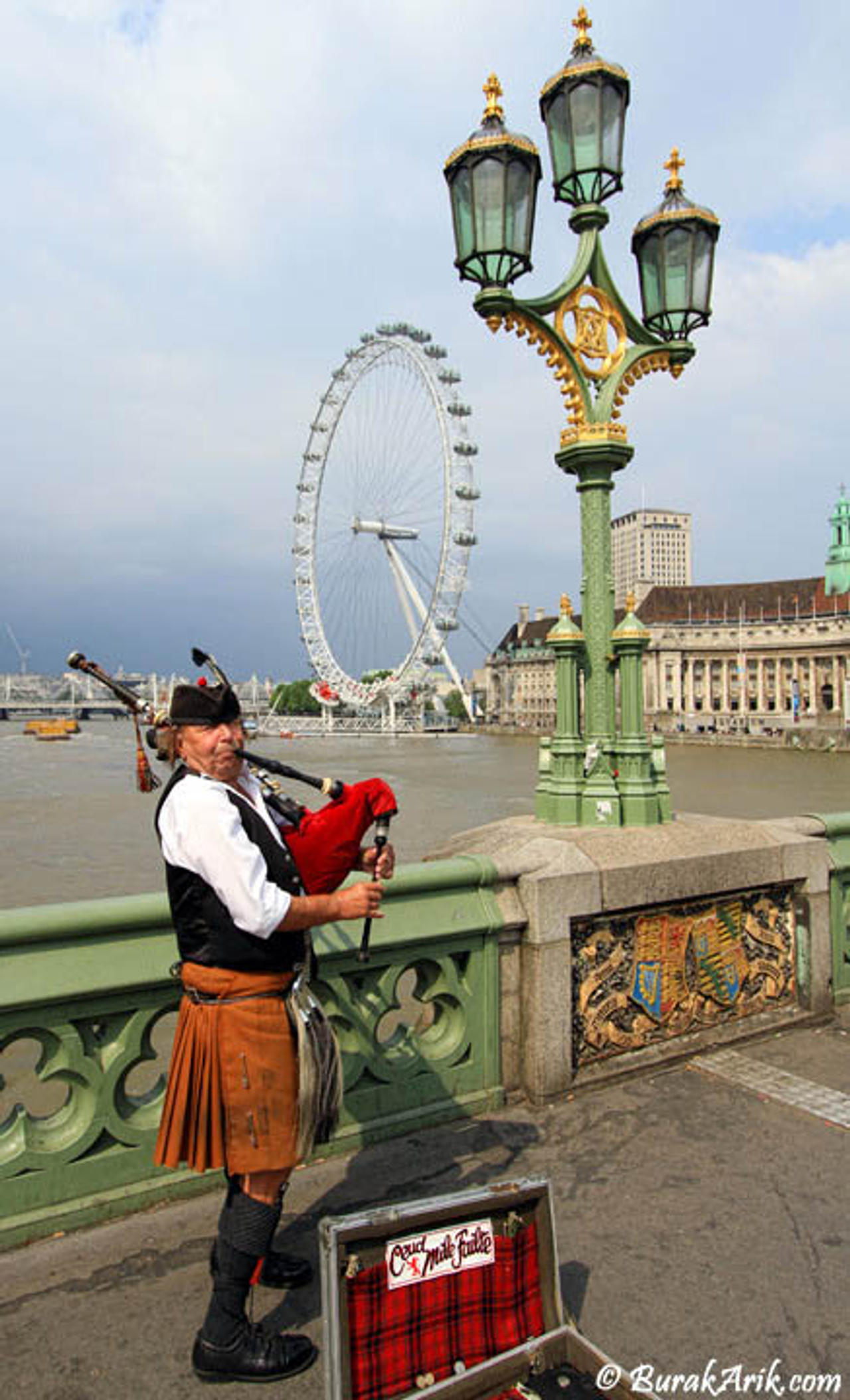 A man plays Bagpipe