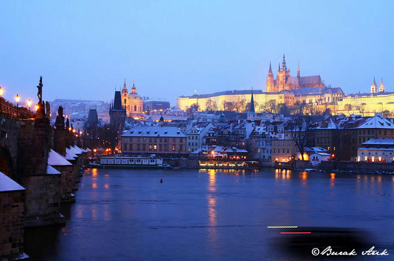 Prague at dusk