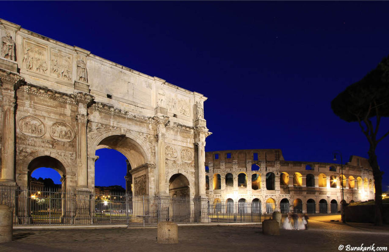 Arch of Constantine and Colosseum