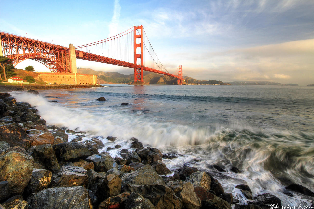 Golden Gate Bridge In The Morning