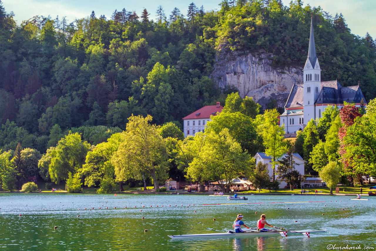 Rowing at Lake Bled