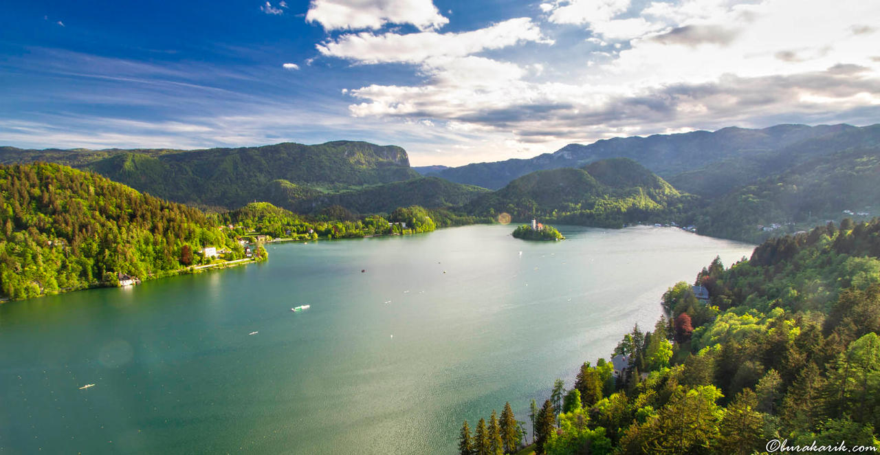 Lake Bled Overview as seen from the Bled Cast