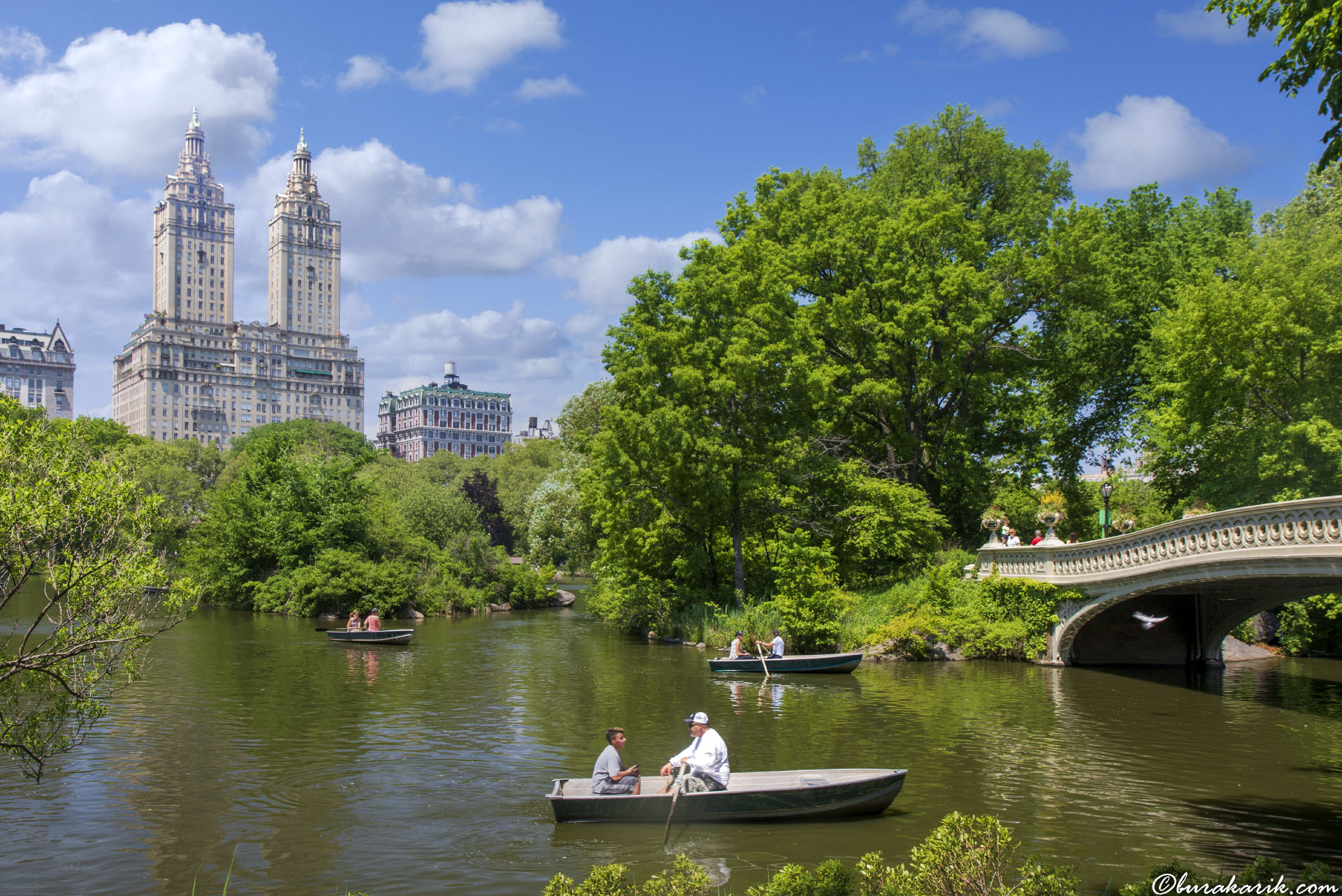 Central Park'ta Bow Köprüsü