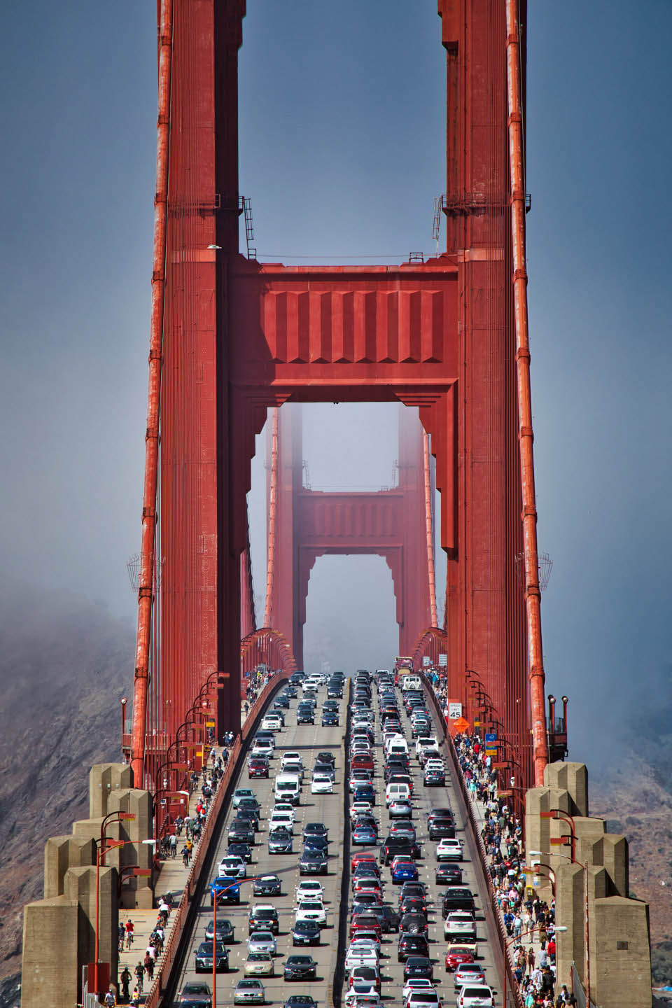 Golden Gate Köprüsünde Trafik