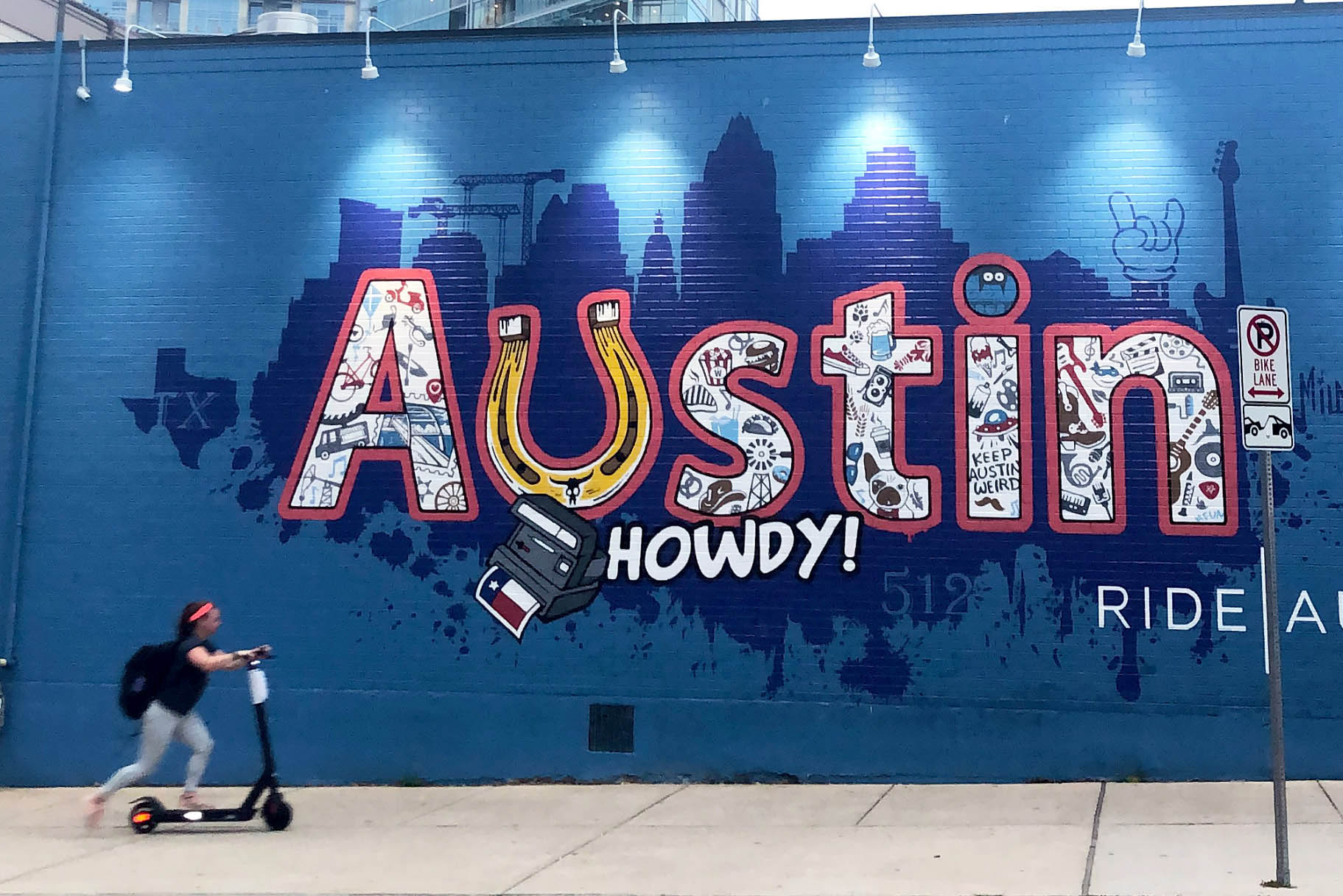 Austin'de Bir Duvar Resmi