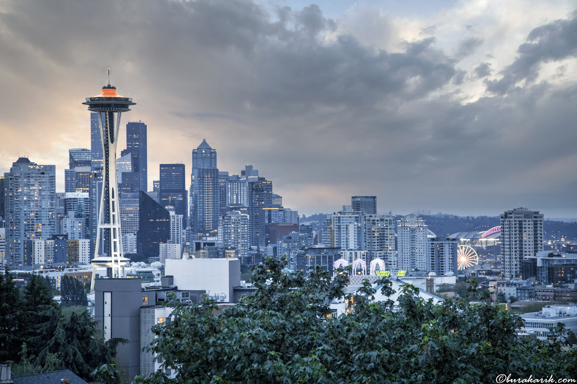Space Needle and Seattle Cityscape