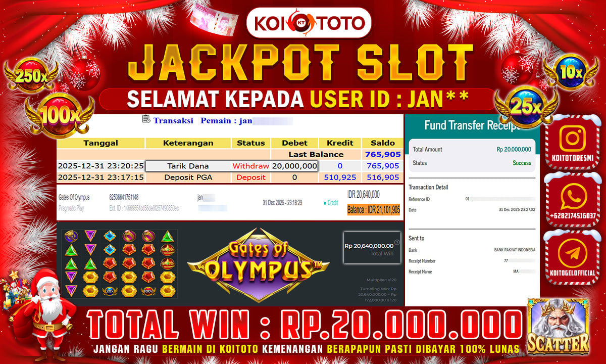MAX WIN !! MENANG BESAR DI PERMAINAN GATES OF OLYMPUS 1000 !!! KOITOTO BAYAR LANGSUNG LUNAS SEBESAR Rp 12.000.000 !!!