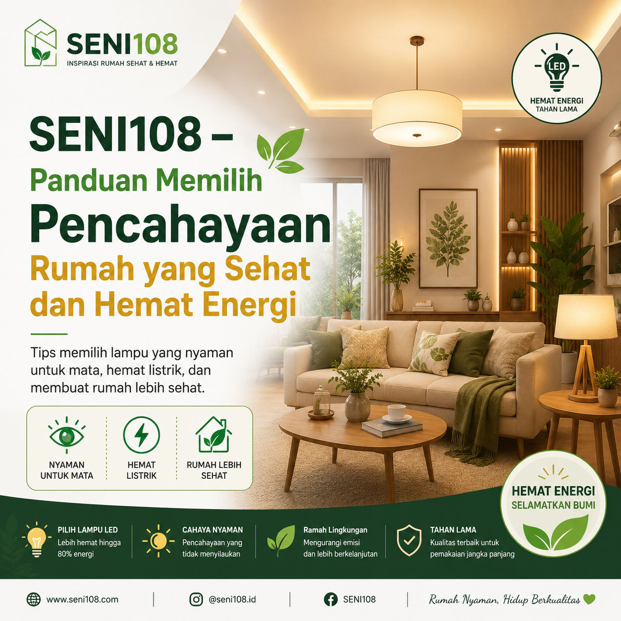 SENI108 – Panduan Memilih (SEN108) Pencahayaan Rumah yang Sehat dan Hemat Energi