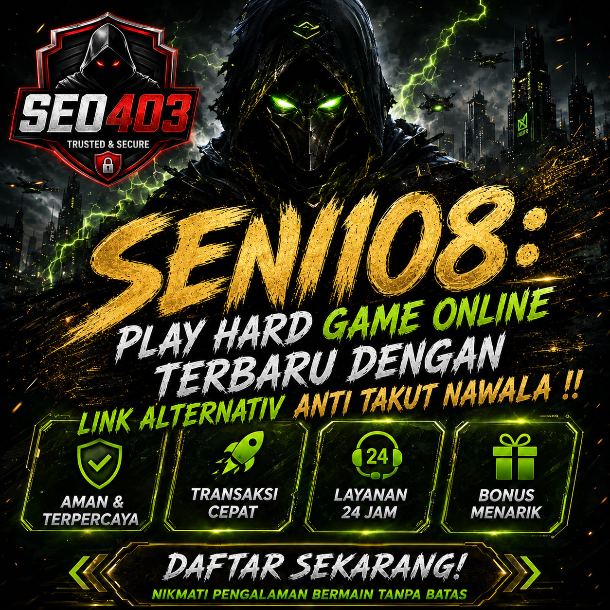 SENI108: Play Hard Game Online Terbaru Dengan Link Alternativ Anti Takut Nawala !!