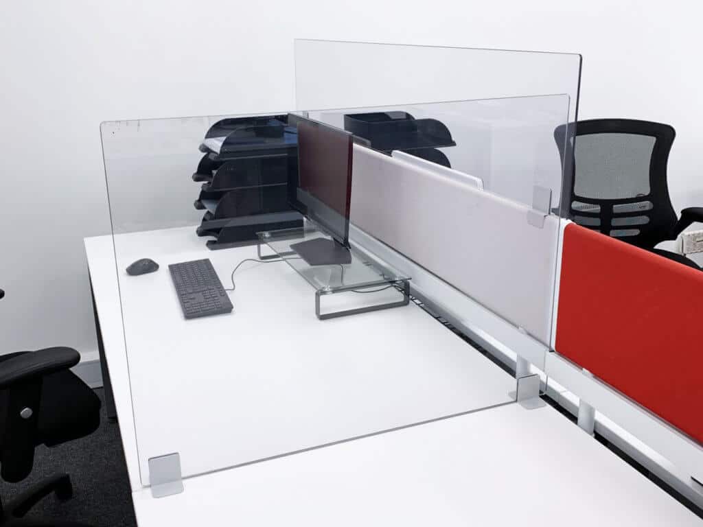 Office Desk Divider Extensions Protection Screens Safe Industrial