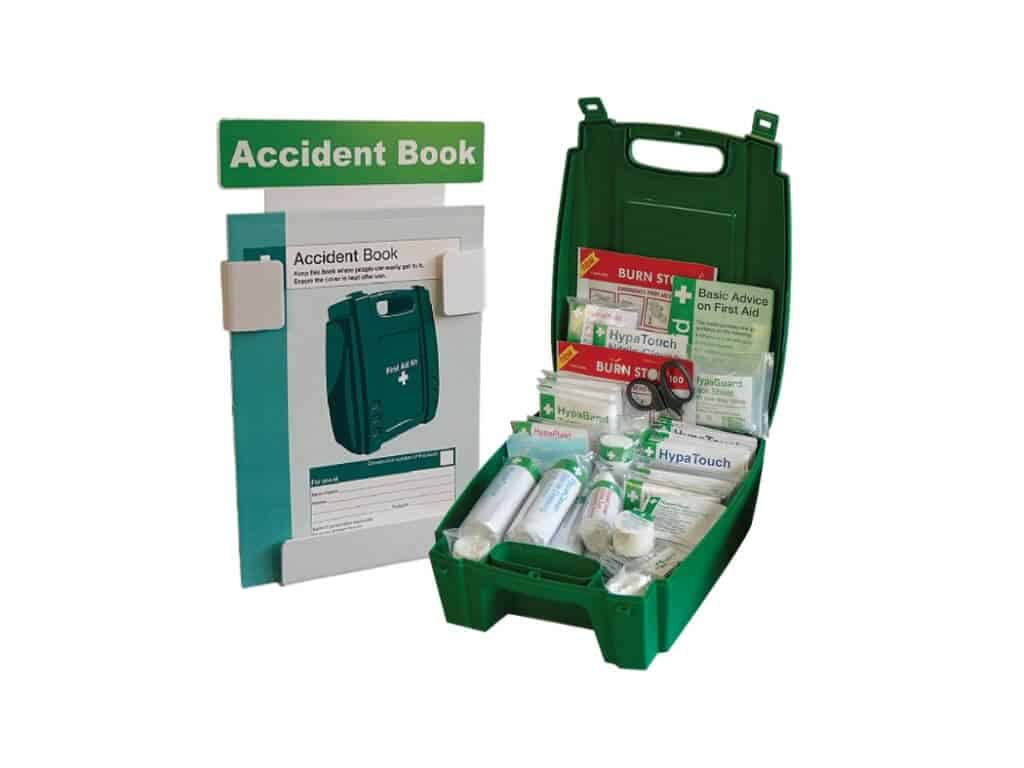 Medium Workplace First Aid Kit Bundle With Accident Book Station - Safe 