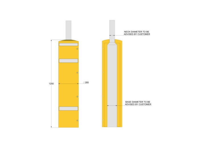 Lamp Post/Sign Post WRAP Impact Protector Safe Industrial