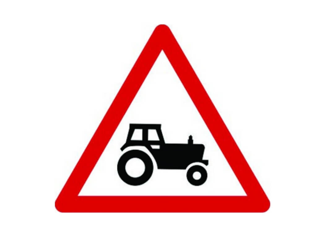 Agricultural Vehicles Likely Ahead 600mm Class 2 Reflective Traffic
