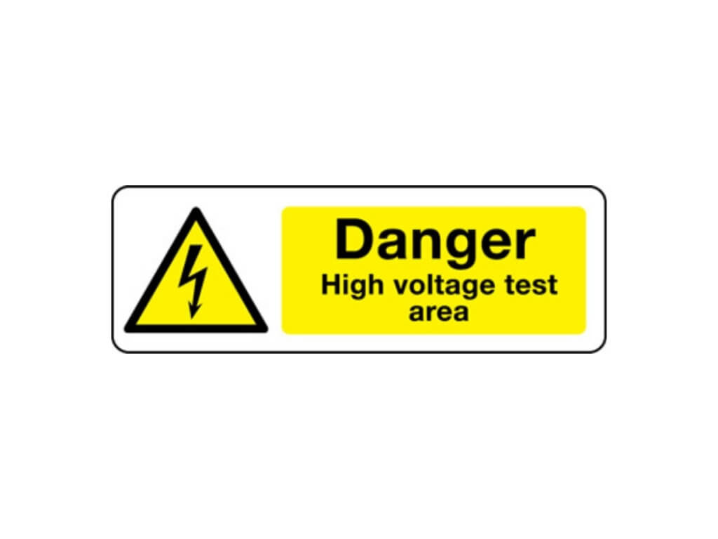 Danger High Voltage Test Area Sign Hazard Signs Safe Industrial