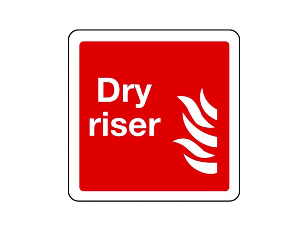 Dry Riser Sign Safe Industrial