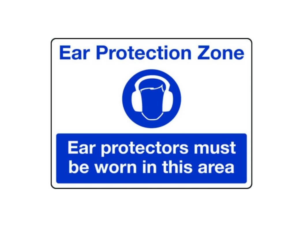Ear Protection Zone Sign Mandatory Signs Safe Industrial
