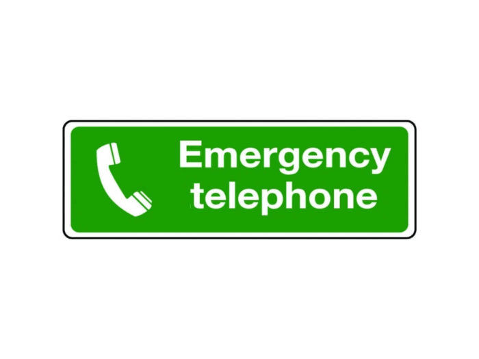 Emergency Telephone (Text & Symbol) Sign - Safe Industrial