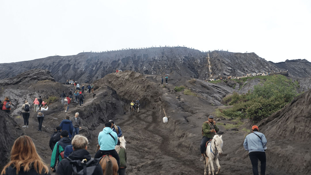 beklimming in Bromo