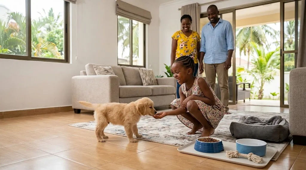 First day at home with a new pet